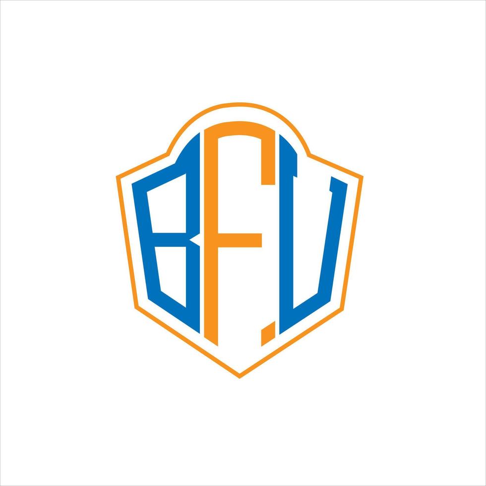 bfu abstrakt monogram skydda logotyp design på vit bakgrund. bfu kreativ initialer brev logotyp. vektor