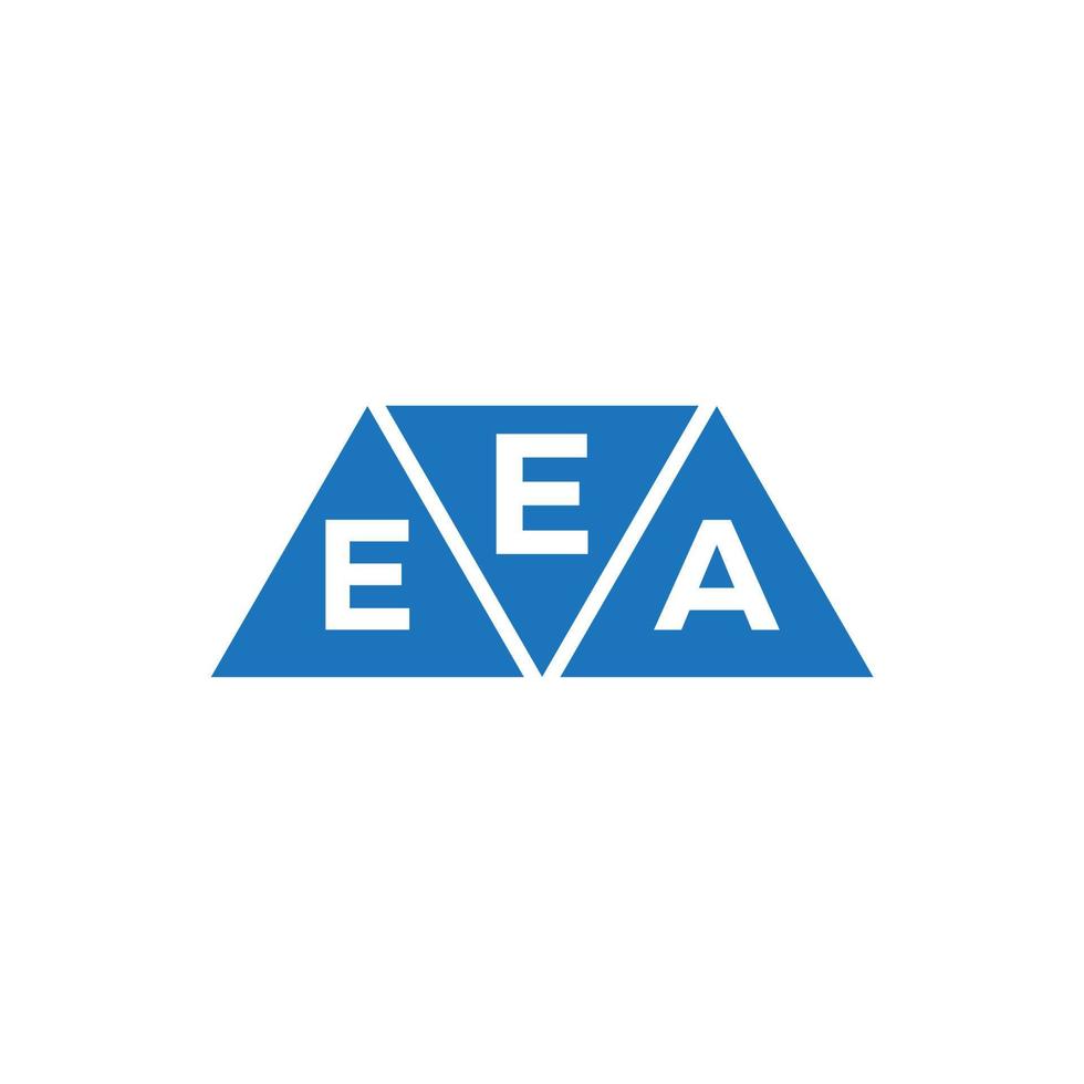 eea Dreieck gestalten Logo Design auf Weiß Hintergrund. eea kreativ Initialen Brief Logo Konzept. vektor