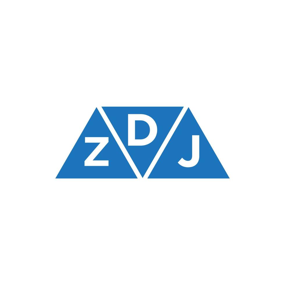dzj triangel form logotyp design på vit bakgrund. dzj kreativ initialer brev logotyp begrepp. vektor