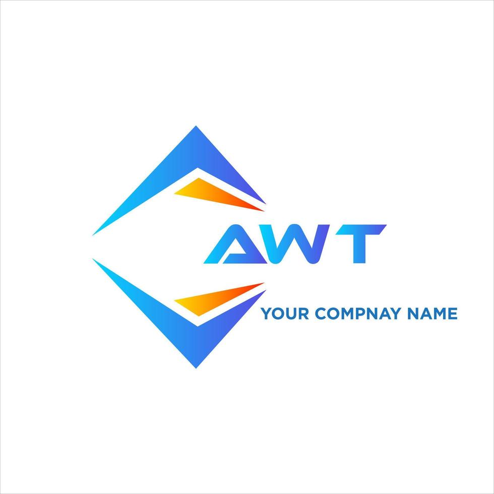 awt abstrakt Technologie Logo Design auf Weiß Hintergrund. awt kreativ Initialen Brief Logo Konzept. vektor