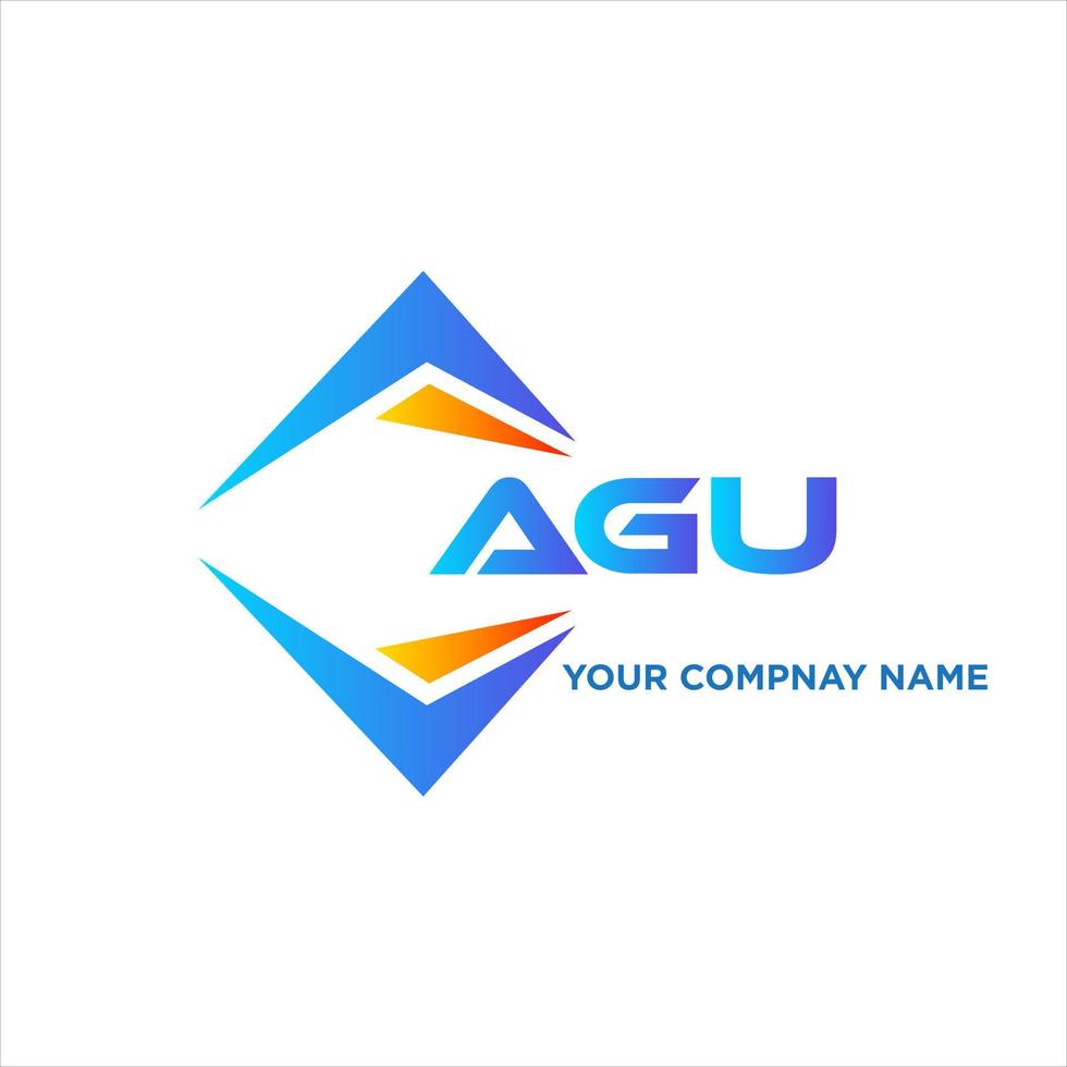 agu abstrakt Technologie Logo Design auf Weiß Hintergrund. agu kreativ Initialen Brief Logo Konzept. vektor