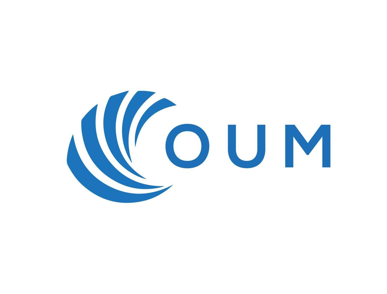 oum brev logotyp design på vit bakgrund. oum kreativ cirkel brev logotyp begrepp. oum brev design. vektor