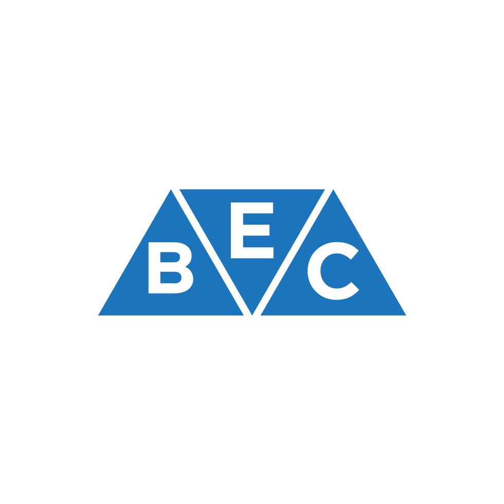 ebc triangel form logotyp design på vit bakgrund. ebc kreativ initialer brev logotyp begrepp. vektor