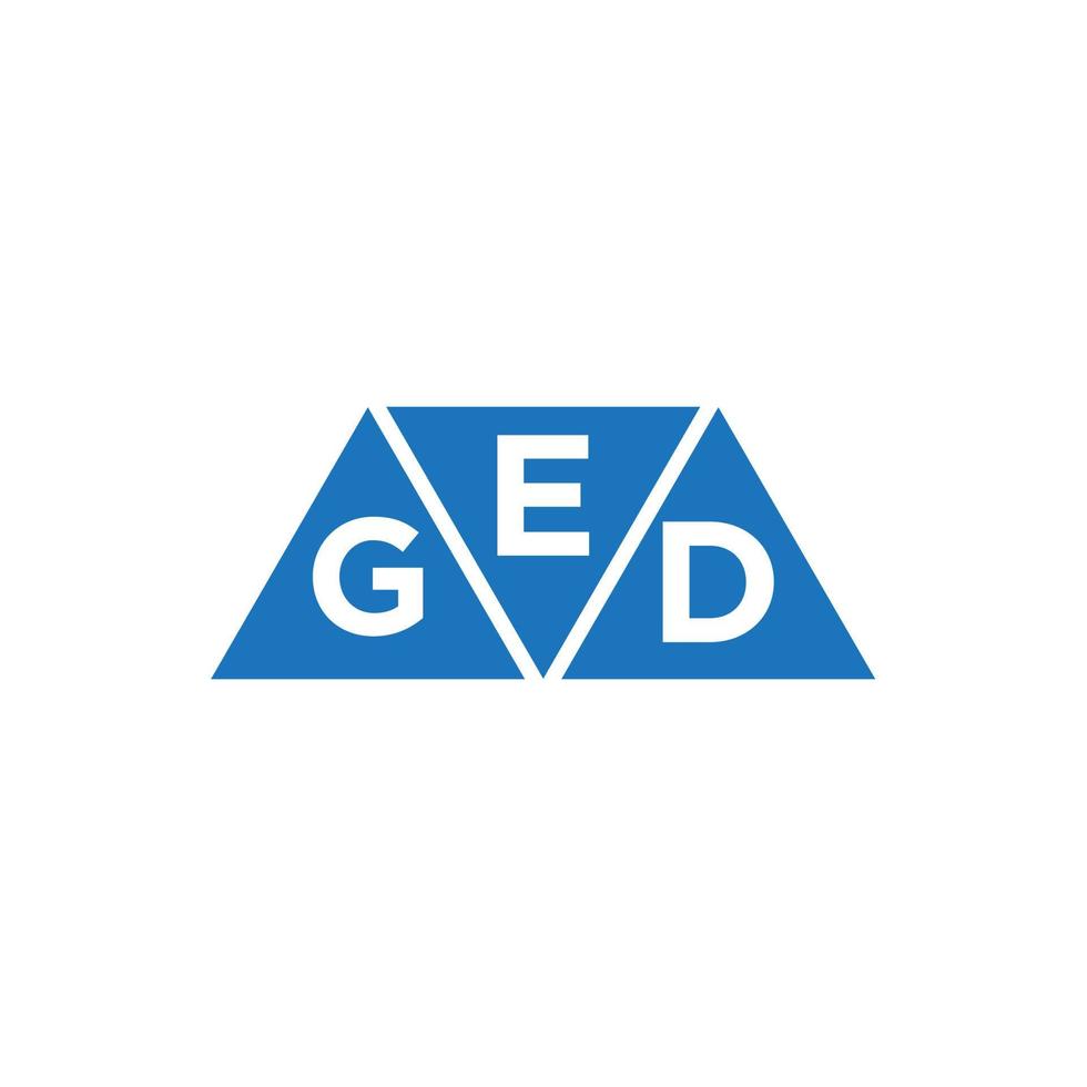 egg Dreieck gestalten Logo Design auf Weiß Hintergrund. egg kreativ Initialen Brief Logo Konzept. vektor