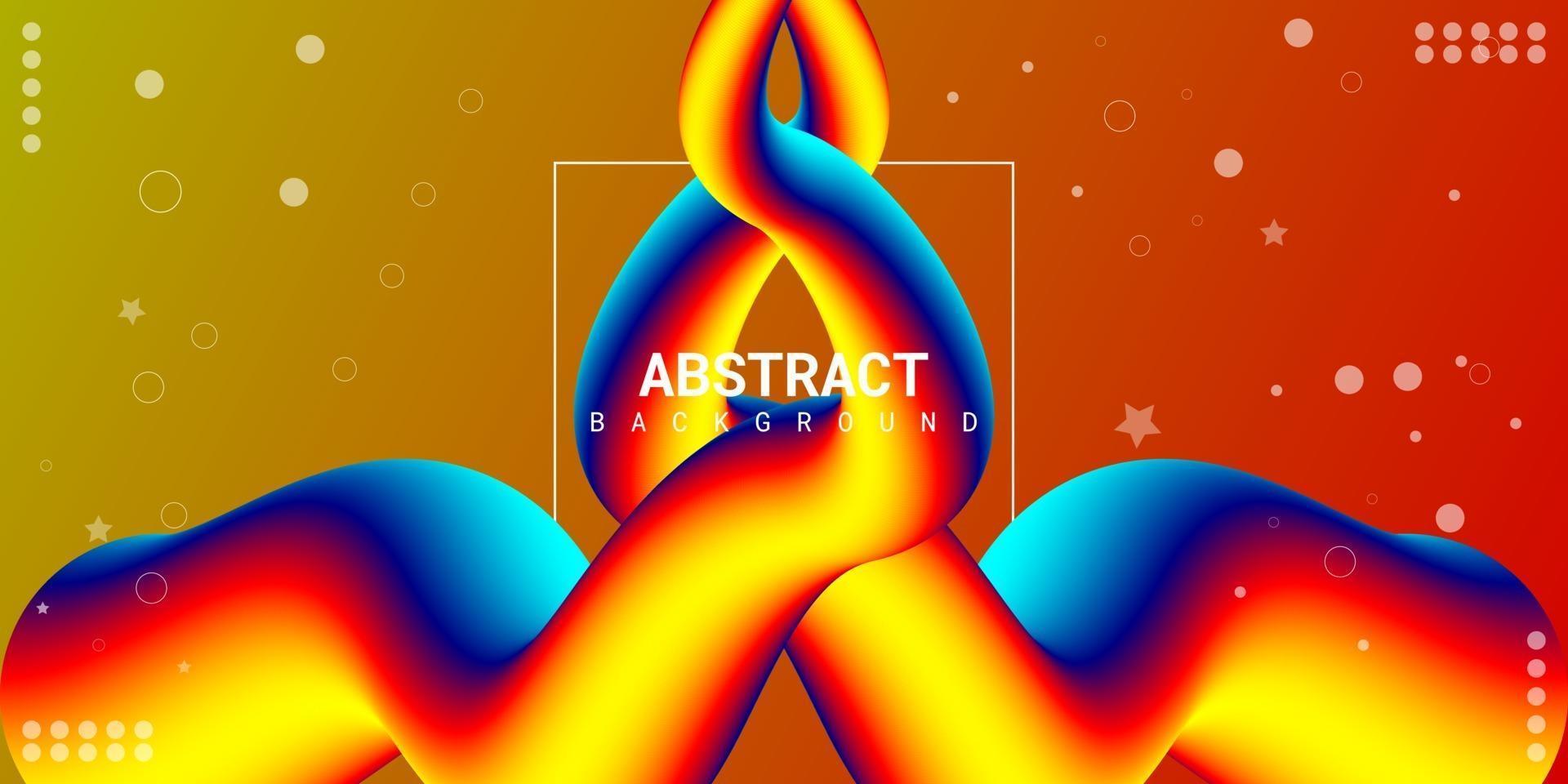 modern abstrakt flytande 3d bakgrund med färgglad lutning vektor