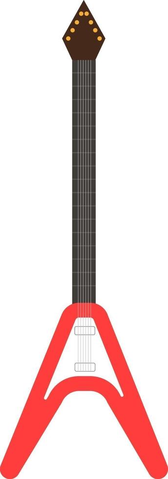 E-Gitarre, Illustration, Vektor auf weißem Hintergrund.
