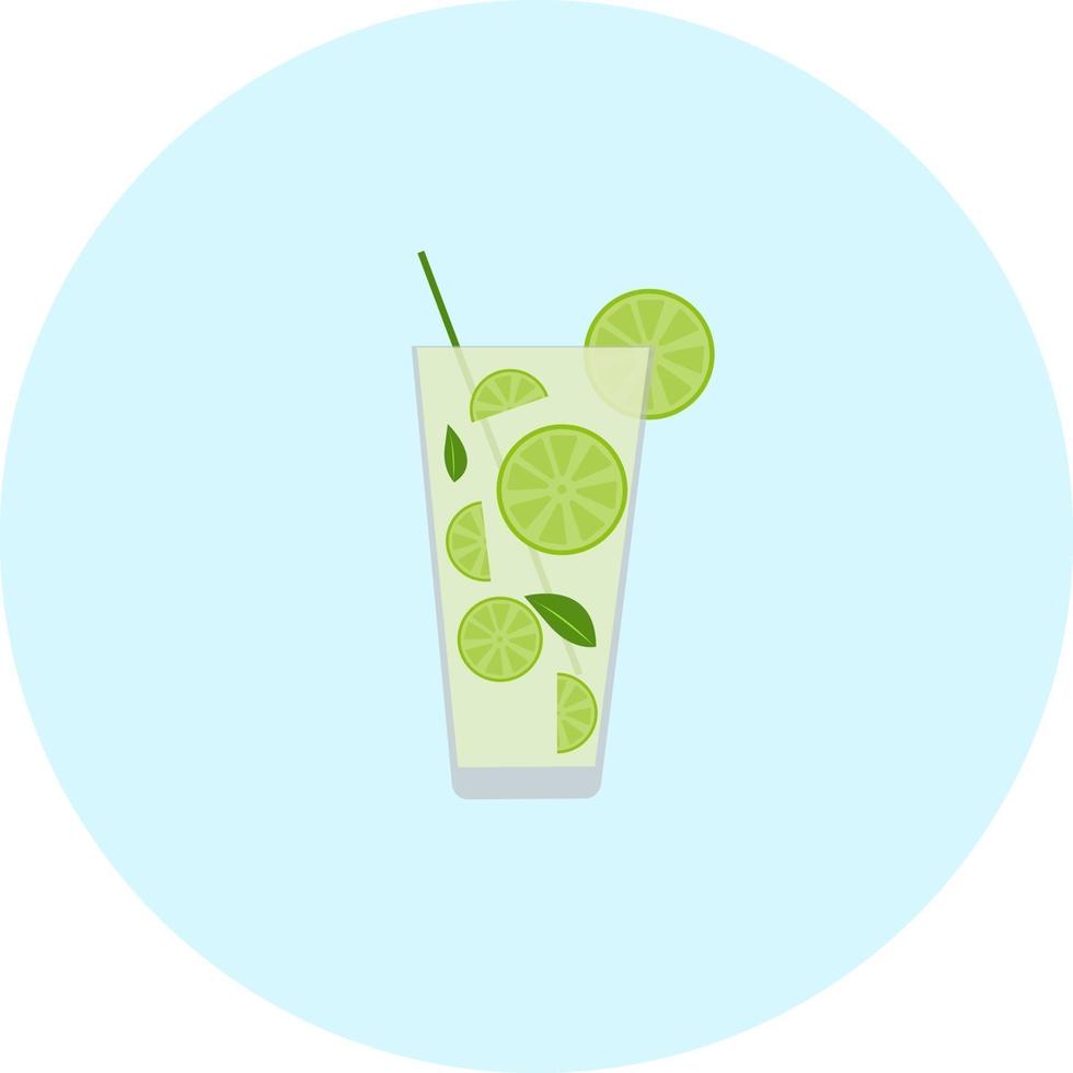 trevlig mojito, illustration, vektor på en vit bakgrund.