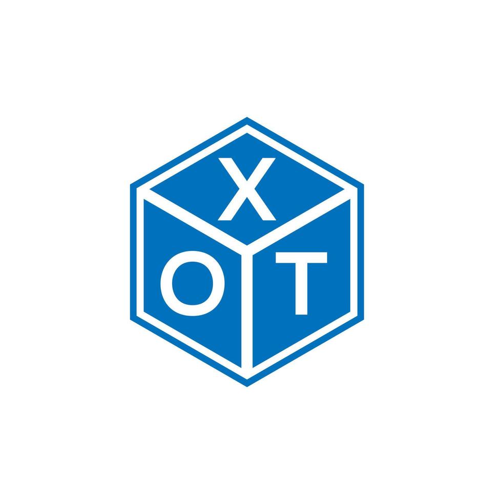 xot-Buchstaben-Logo-Design auf weißem Hintergrund. xot kreative Initialen schreiben Logo-Konzept. Xot-Buchstaben-Design. vektor