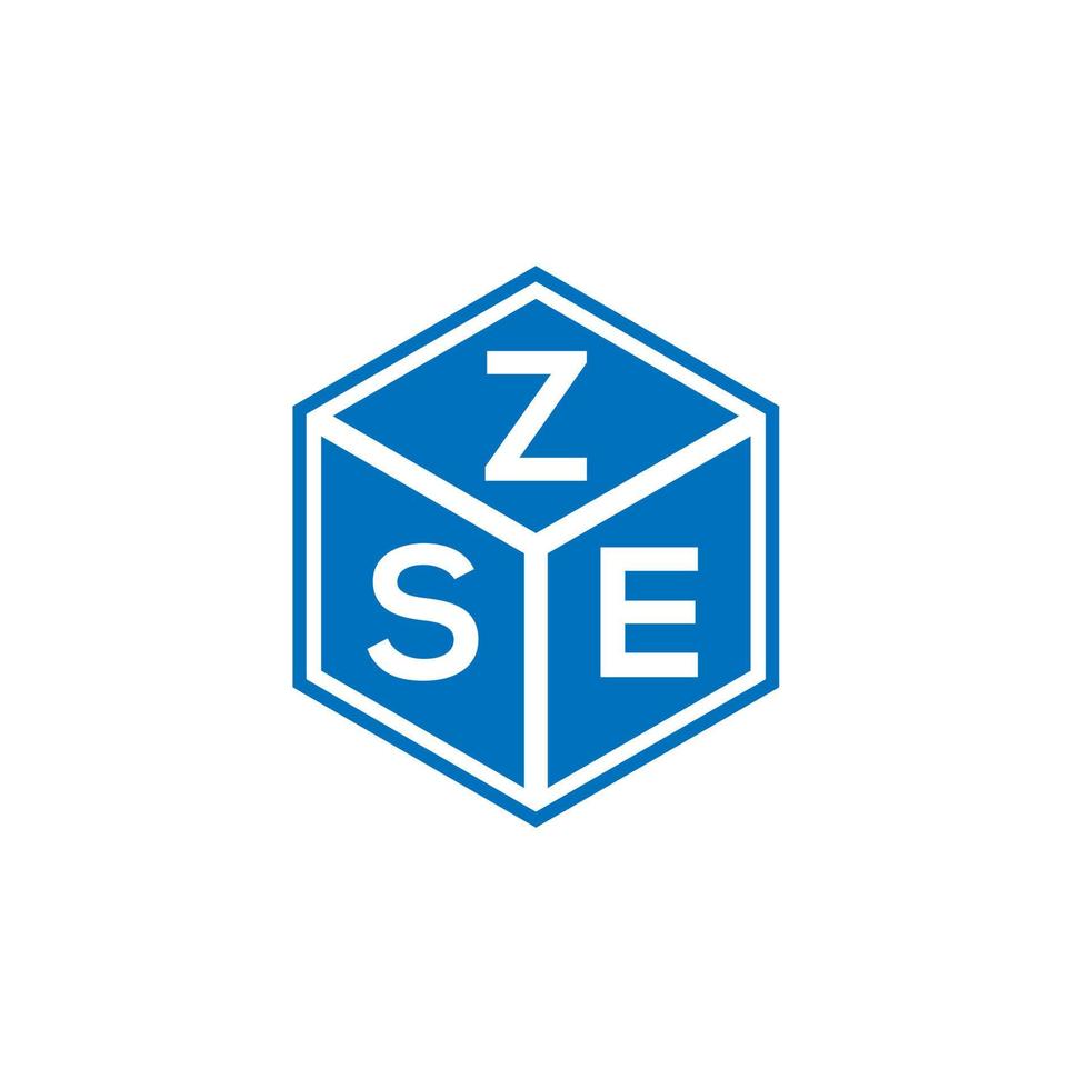 zse-Buchstaben-Logo-Design auf weißem Hintergrund. zse kreatives Initialen-Buchstaben-Logo-Konzept. zse Briefgestaltung. vektor