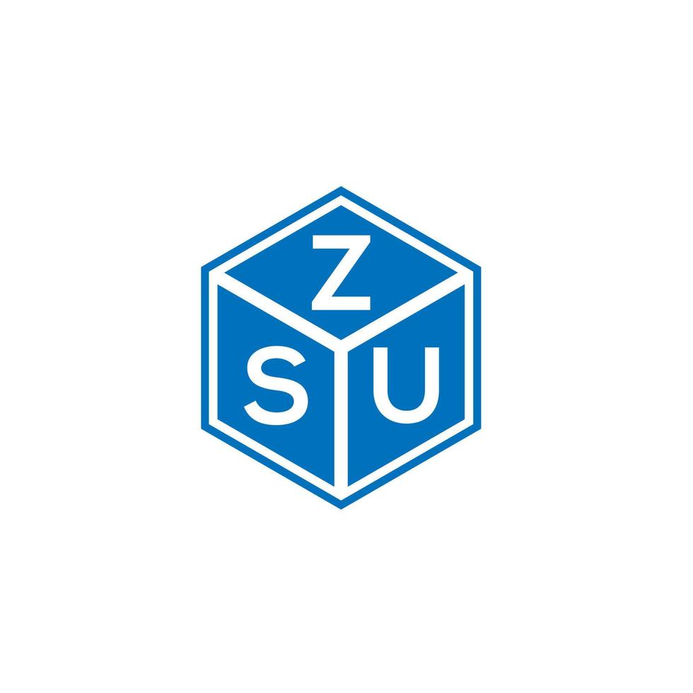 zsu-Brief-Logo-Design auf weißem Hintergrund. zsu kreative Initialen schreiben Logo-Konzept. zsu Briefdesign. vektor