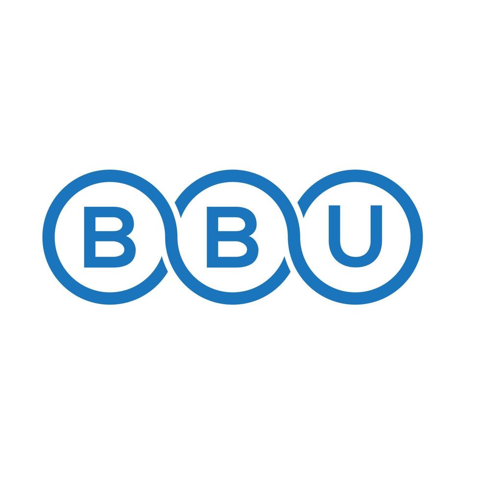 bbu brev logotyp design på vit bakgrund. bbu kreativa initialer bokstavslogotyp koncept. bbu bokstavsdesign. vektor