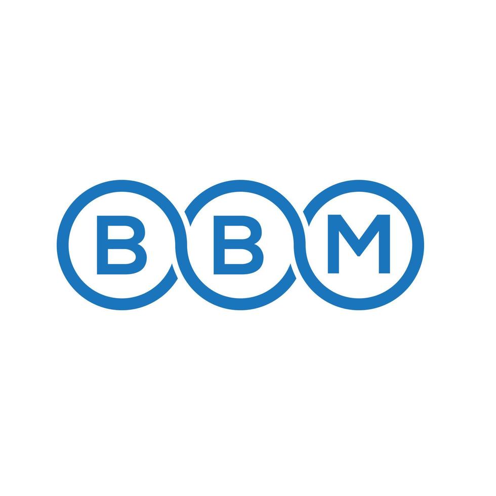 BBM-Brief-Logo-Design auf weißem Hintergrund. bbm kreative Initialen schreiben Logo-Konzept. bbm Briefgestaltung. vektor