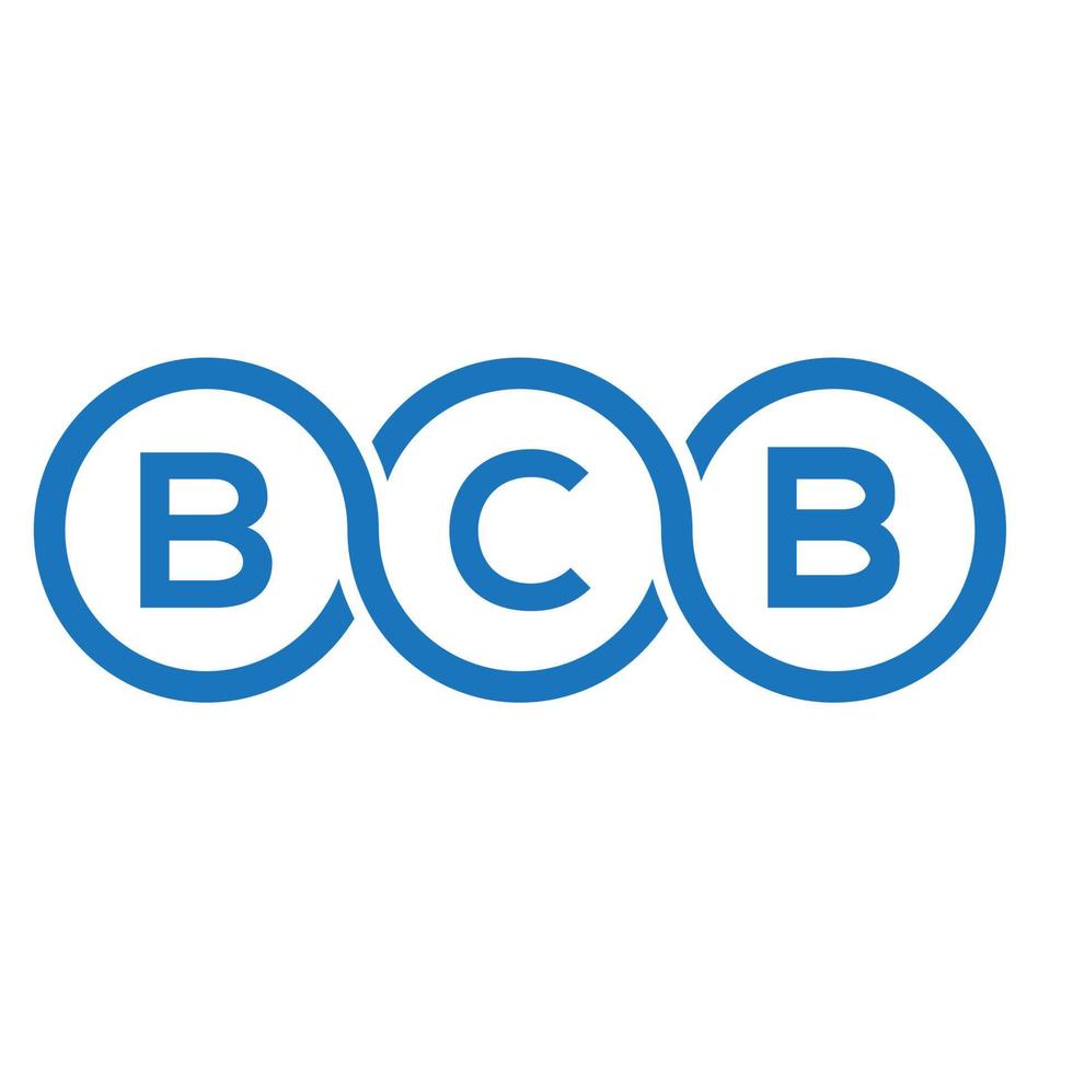 bcb-Brief-Logo-Design auf weißem Hintergrund. bcb kreative Initialen schreiben Logo-Konzept. bcb Briefgestaltung. vektor