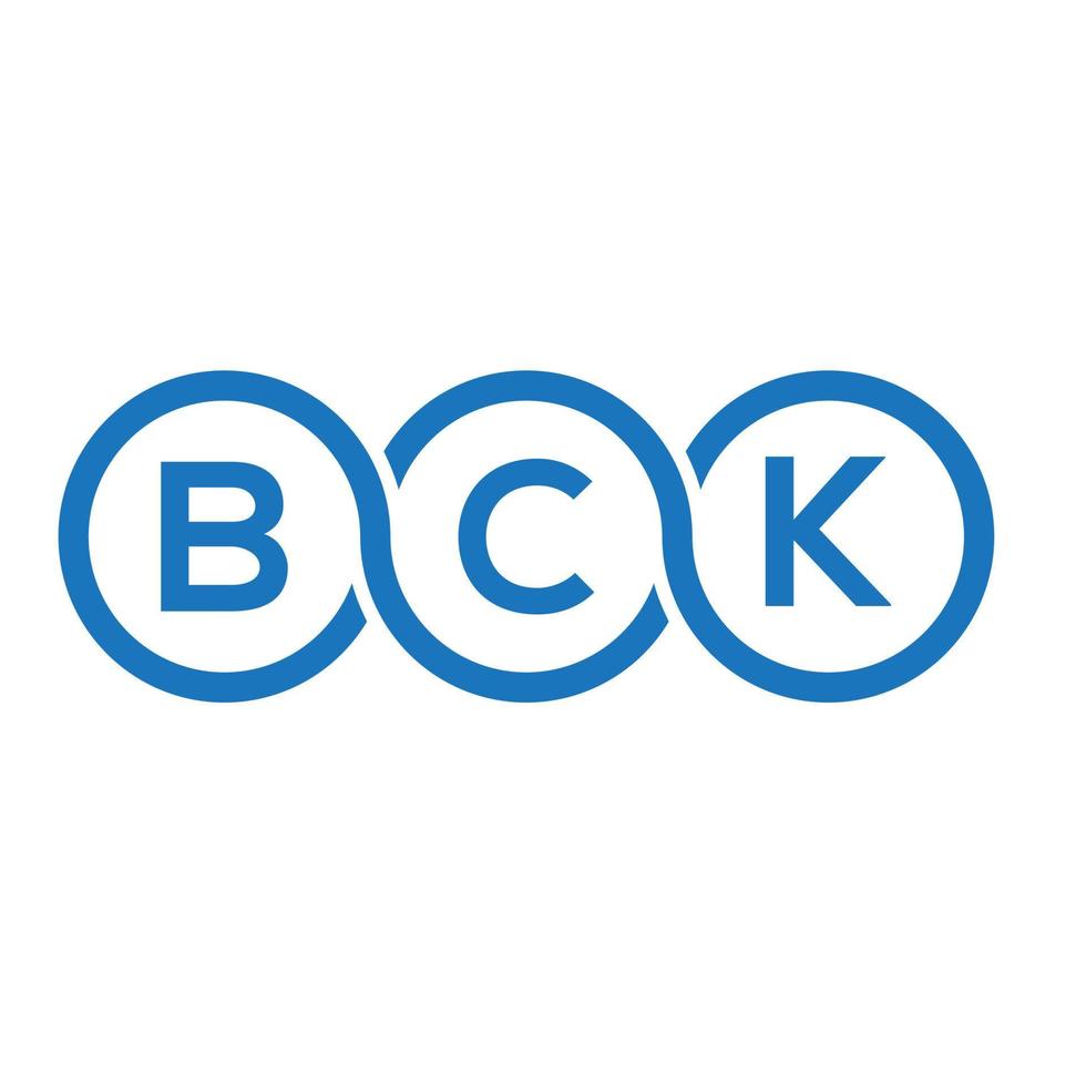 bck-Buchstaben-Logo-Design auf weißem Hintergrund. bck kreative Initialen schreiben Logo-Konzept. bck-Buchstaben-Design. vektor