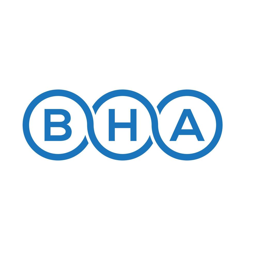 BHA-Brief-Logo-Design auf weißem Hintergrund. bha kreative Initialen schreiben Logo-Konzept. bha Briefgestaltung. vektor