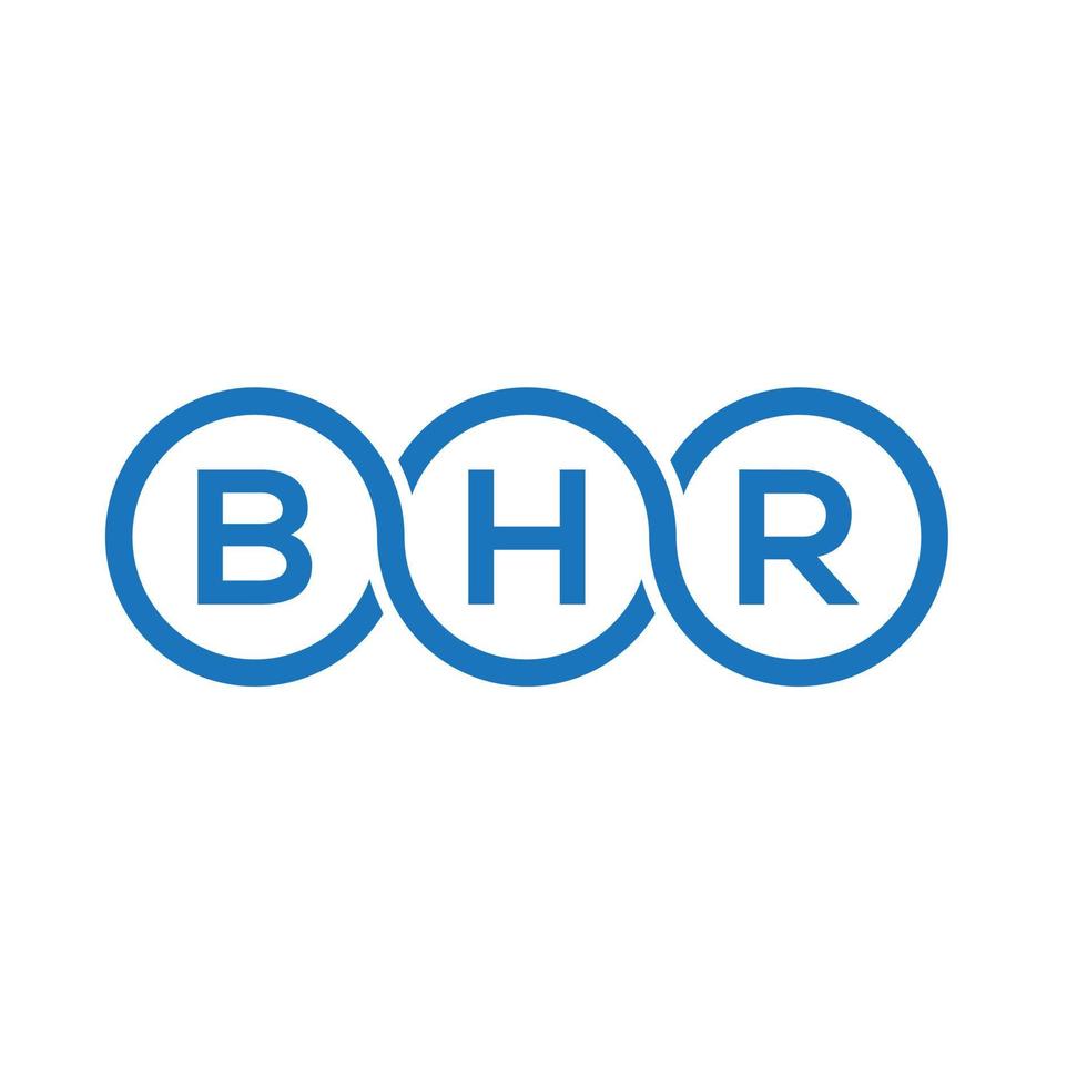 bhr-Brief-Logo-Design auf weißem Hintergrund. bhr kreatives Initialen-Brief-Logo-Konzept. bhr Briefgestaltung. vektor