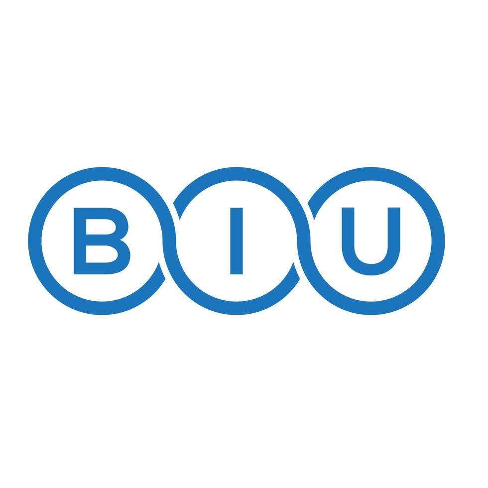 biu kreativ initialer brev logotyp begrepp. biu brev design.biu brev logotyp design på vit bakgrund. biu kreativ initialer brev logotyp begrepp. biu brev design. vektor