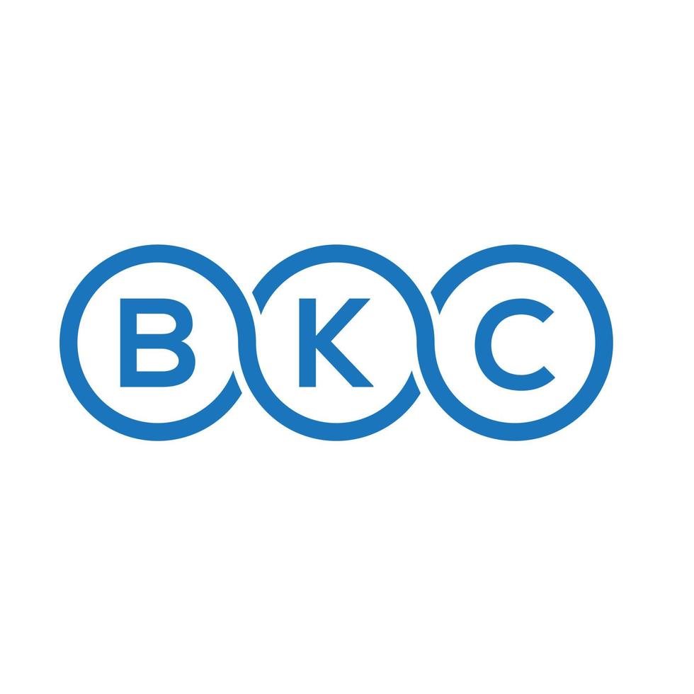bkc brev logotyp design på vit bakgrund. bkc kreativa initialer brev logotyp koncept. bkc bokstavsdesign. vektor