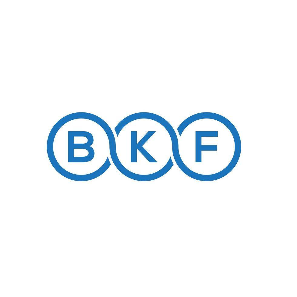 bkf-Brief-Logo-Design auf weißem Hintergrund. bkf kreative Initialen schreiben Logo-Konzept. bkf Briefgestaltung. vektor