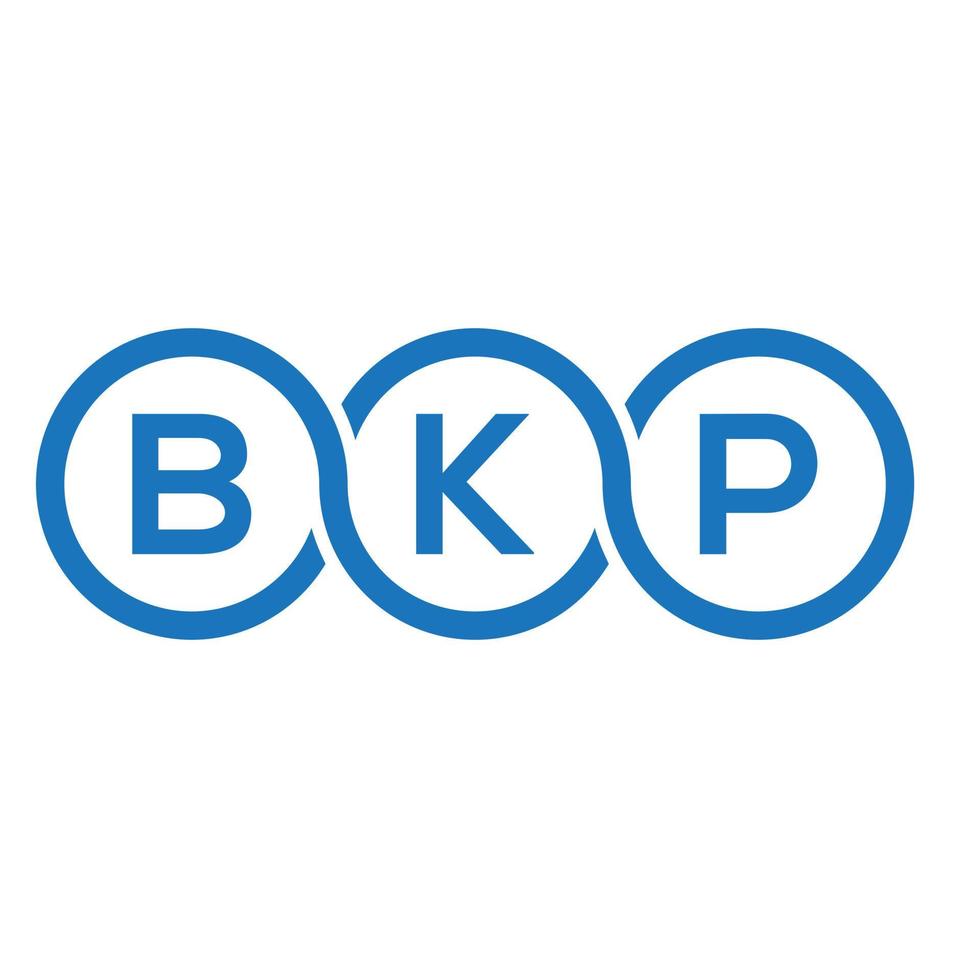 bkp brev logotyp design på vit bakgrund. bkp kreativa initialer bokstavslogotyp koncept. bkp brev design. vektor