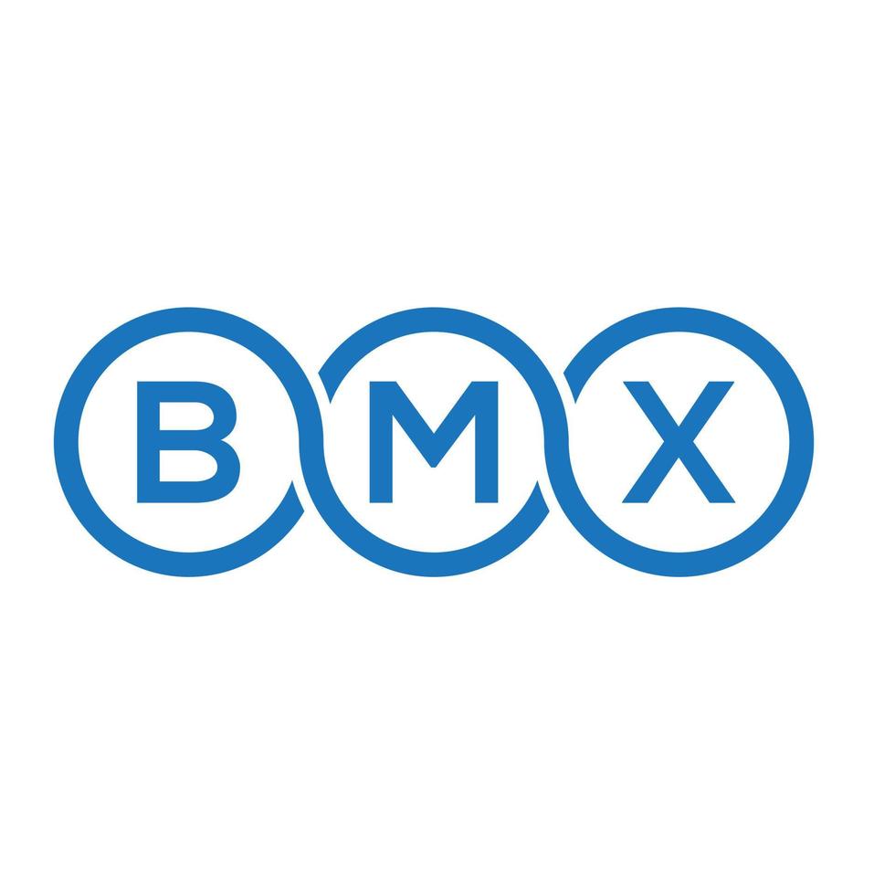 BMX-Brief-Logo-Design auf weißem Hintergrund. bmx kreative Initialen schreiben Logo-Konzept. BMX-Buchstaben-Design. vektor