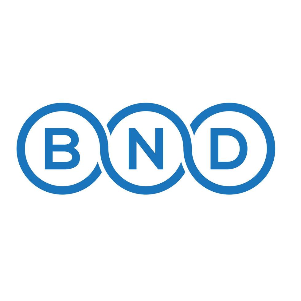 bnd brev logotyp design på vit bakgrund. bnd kreativa initialer brev logotyp koncept. bnd brev design. vektor