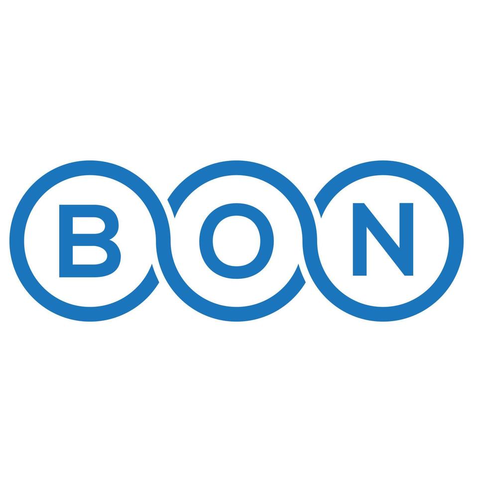 bon brev logotyp design på vit bakgrund. bon kreativa initialer brev logotyp koncept. bon brev design. vektor