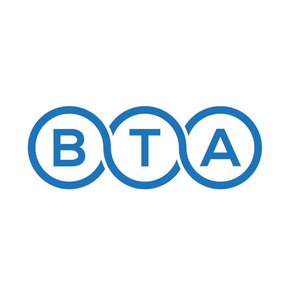 bta brev logotyp design på vit bakgrund. bta kreativa initialer brev logotyp koncept. bta-bokstavsdesign. vektor