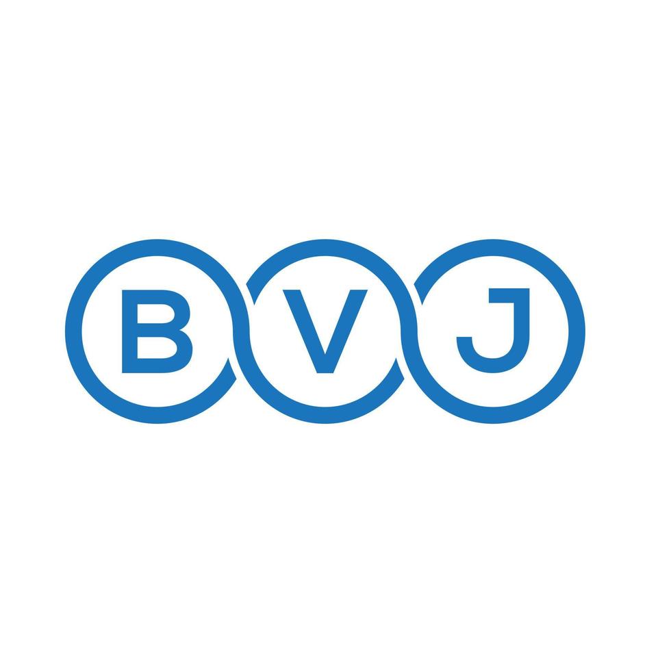 bvj-Brief-Logo-Design auf weißem Hintergrund. bvj kreative Initialen schreiben Logo-Konzept. bvj Briefgestaltung. vektor