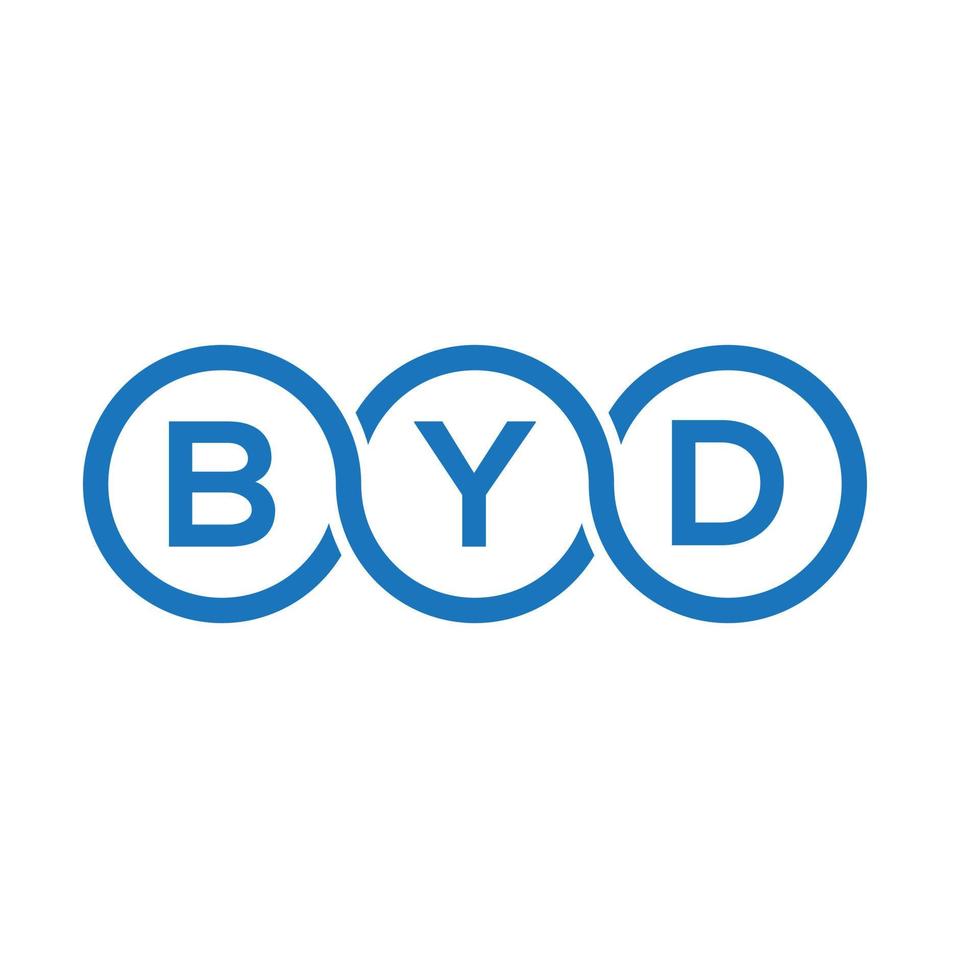 byd brev logotyp design på vit bakgrund. byd kreativa initialer brev logotyp koncept. byd bokstavsdesign. vektor