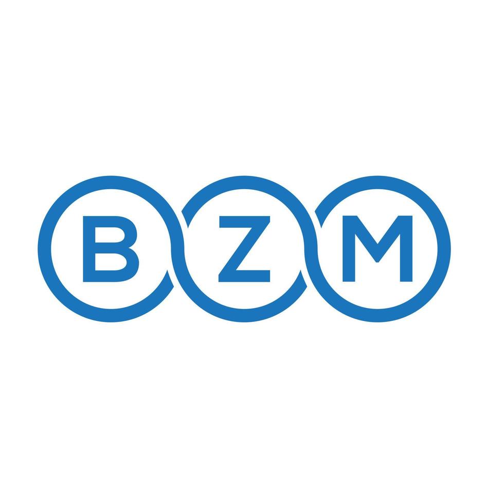 bzm-Brief-Logo-Design auf weißem Hintergrund. bzm kreative Initialen schreiben Logo-Konzept. bzm Briefgestaltung. vektor