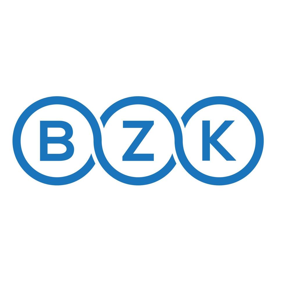 bzk-Brief-Logo-Design auf weißem Hintergrund. bzk kreative Initialen schreiben Logo-Konzept. bzk Briefgestaltung. vektor