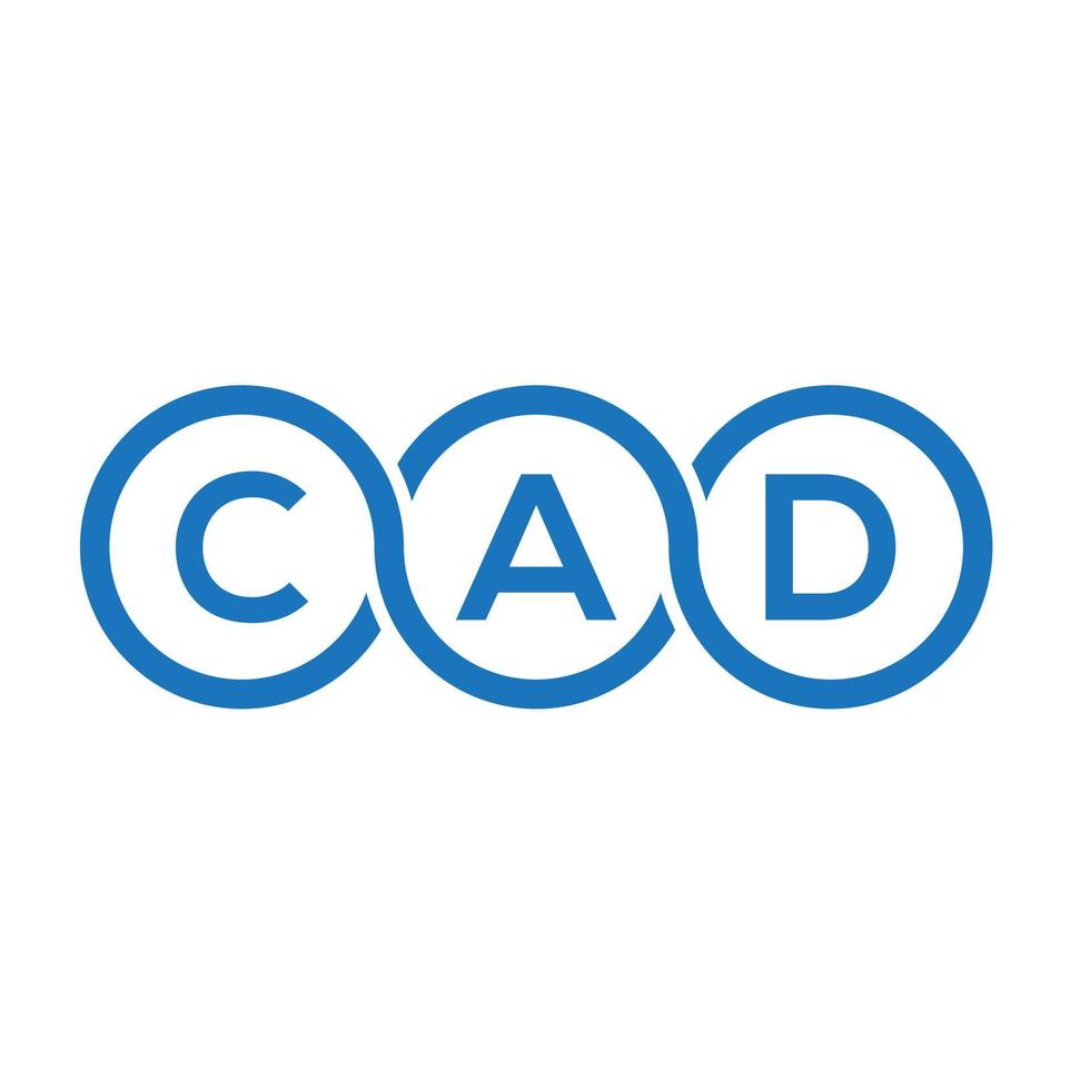 cad-Brief-Logo-Design auf weißem Hintergrund. cad kreative Initialen schreiben Logo-Konzept. CAD-Briefgestaltung. vektor
