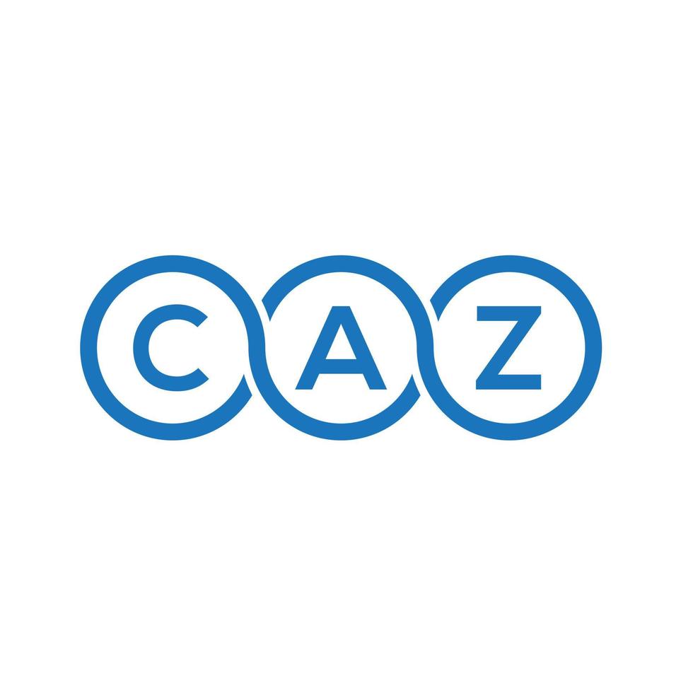 caz-Buchstaben-Logo-Design auf weißem Hintergrund. caz kreative Initialen schreiben Logo-Konzept. caz Briefgestaltung. vektor