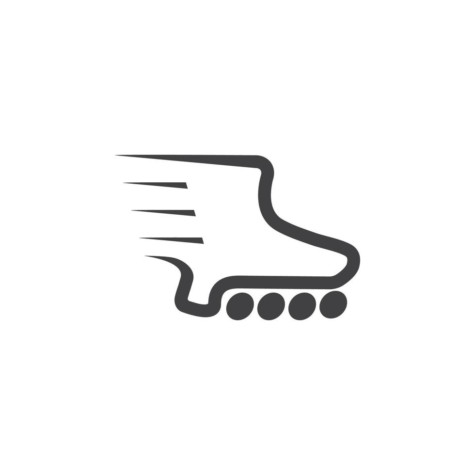 Streifen schnelle Inline-Skate-Linie Logo-Vektor vektor