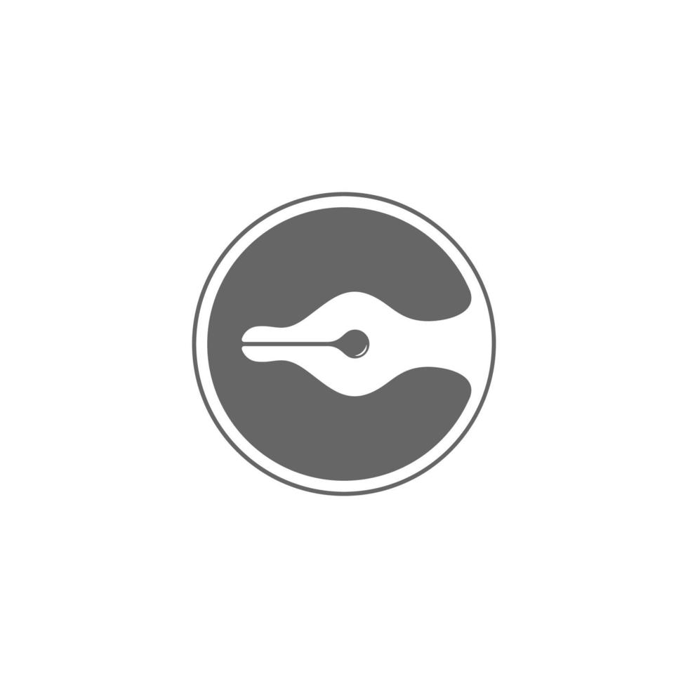 buchstabe c stift tinte kurven design symbol logo vektor
