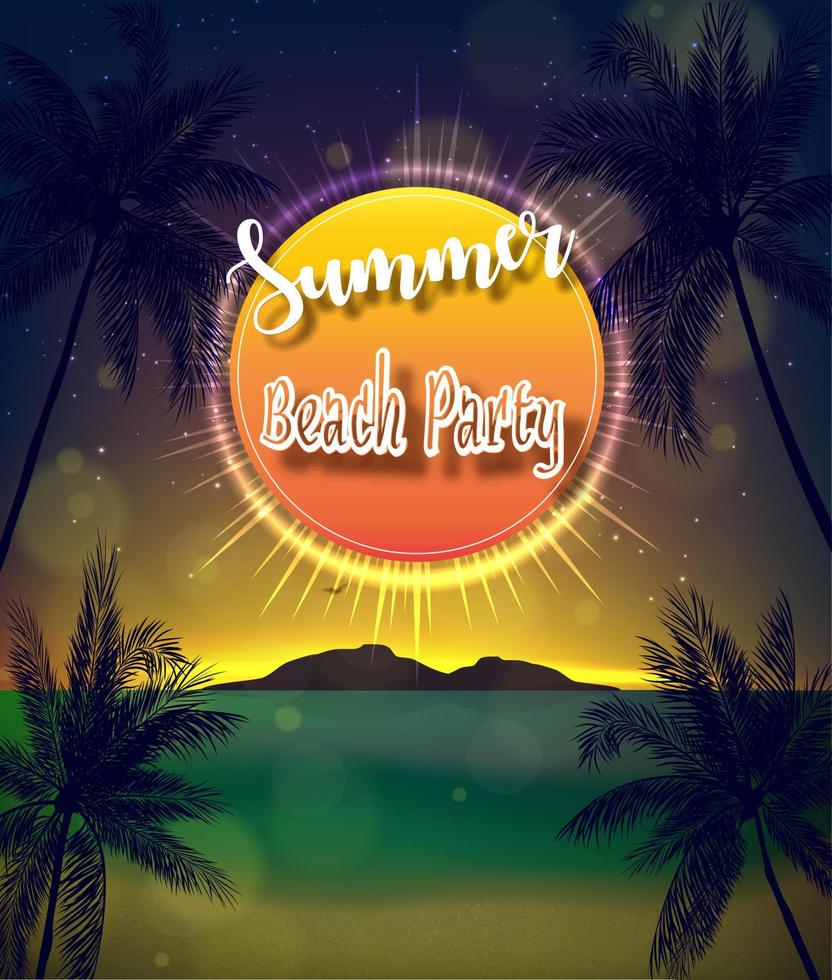 Sommer- Strand Party Flyer vektor