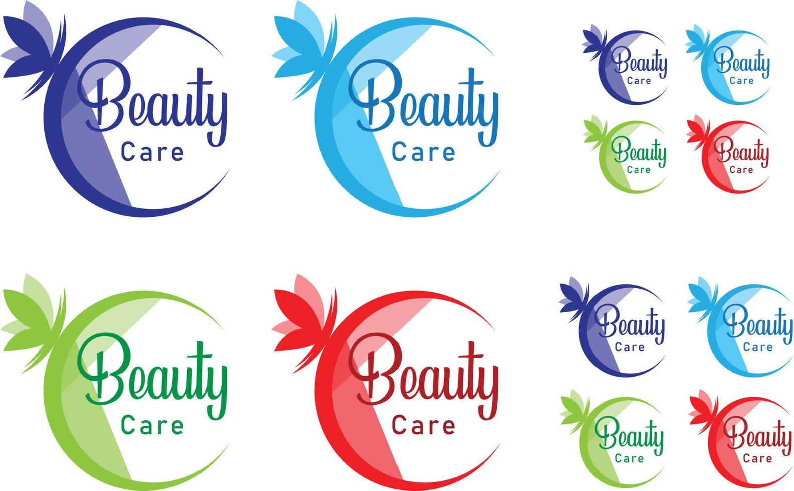Schönheit Pflege Logo Design zum Ihre Geschäft vektor