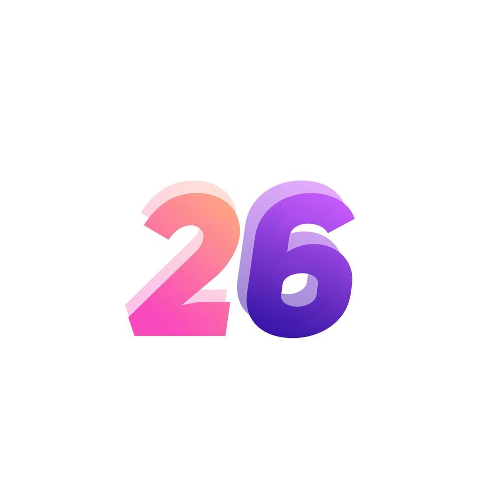 26 Logo Gradient Design bunt vektor
