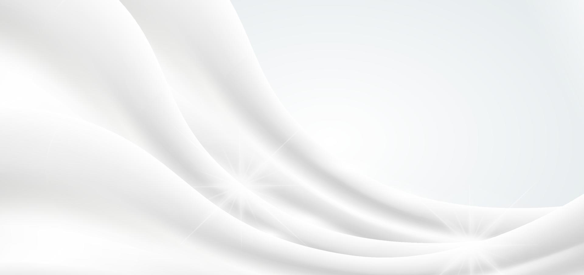 abstrakte Schablone weißer und grauer Wellenhintergrund. vektor