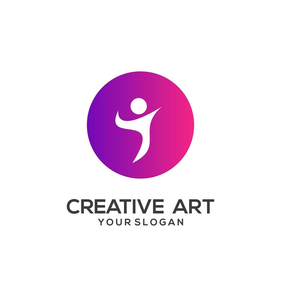 människor företag design logotyp lutning färgrik vektor