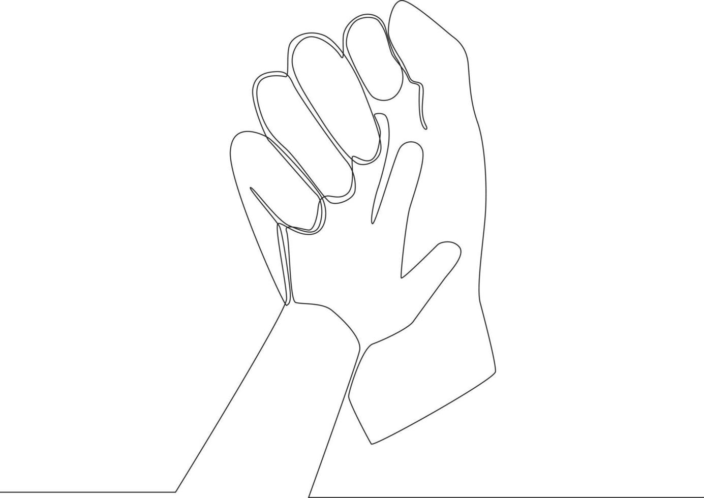 einer kontinuierlich Linie Zeichnung von Baby Hand halten Finger Mama. modisch Single Linie zeichnen Design Vektor Grafik Illustration.