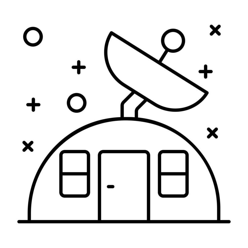 hugg detta Fantastisk linjär ikon av Plats observatorium vektor