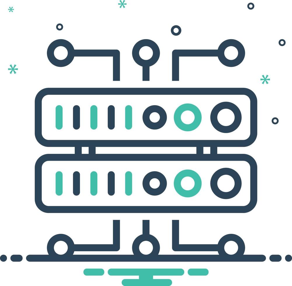 mischen Symbol zum Rackmount Server vektor