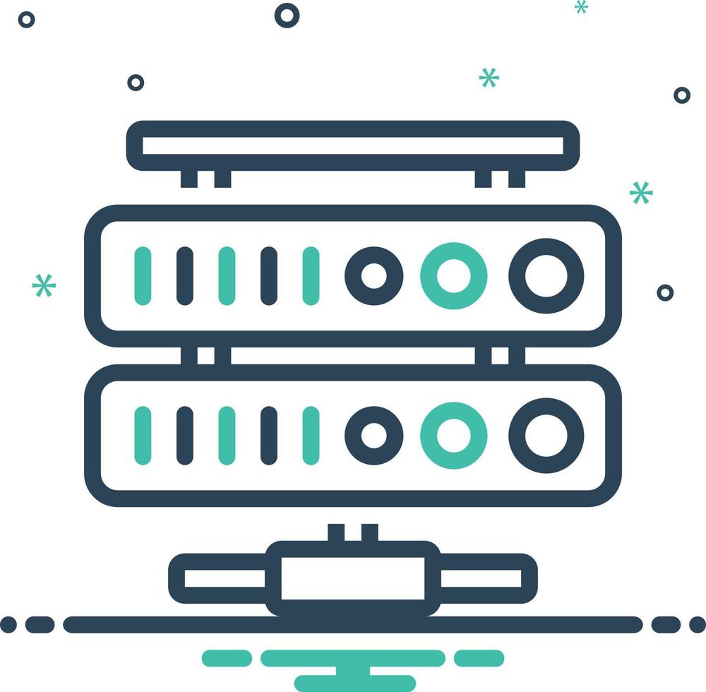 mischen Symbol zum Netzwerk Datenbank vektor