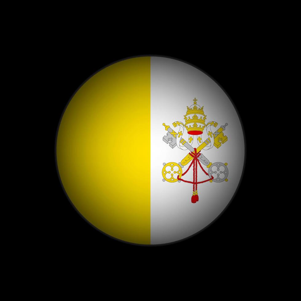 land Vatikanstaten. Vatikanstatens flagga. vektor illustration.