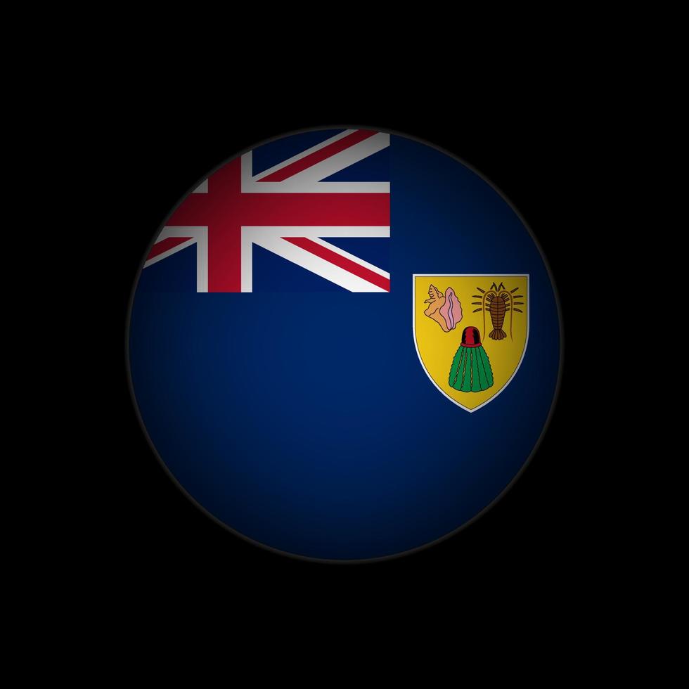 Land Turks- und Caicosinseln. Flagge der Turks- und Caicosinseln. Vektor-Illustration. vektor