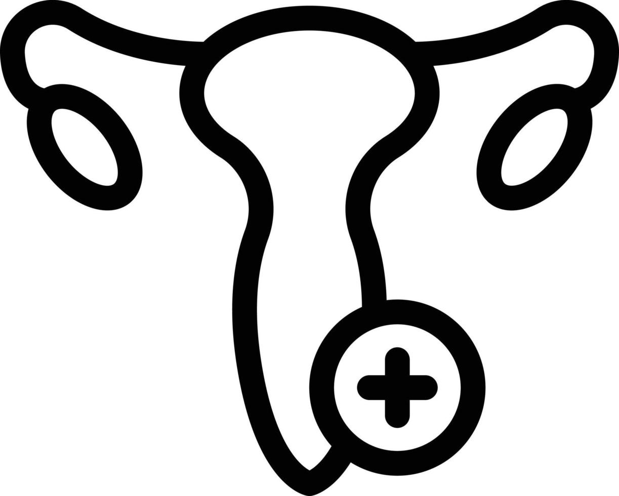 Uterus-Vektorillustration auf einem Hintergrund. Premium-Qualitätssymbole. Vektorsymbole für Konzept und Grafikdesign. vektor