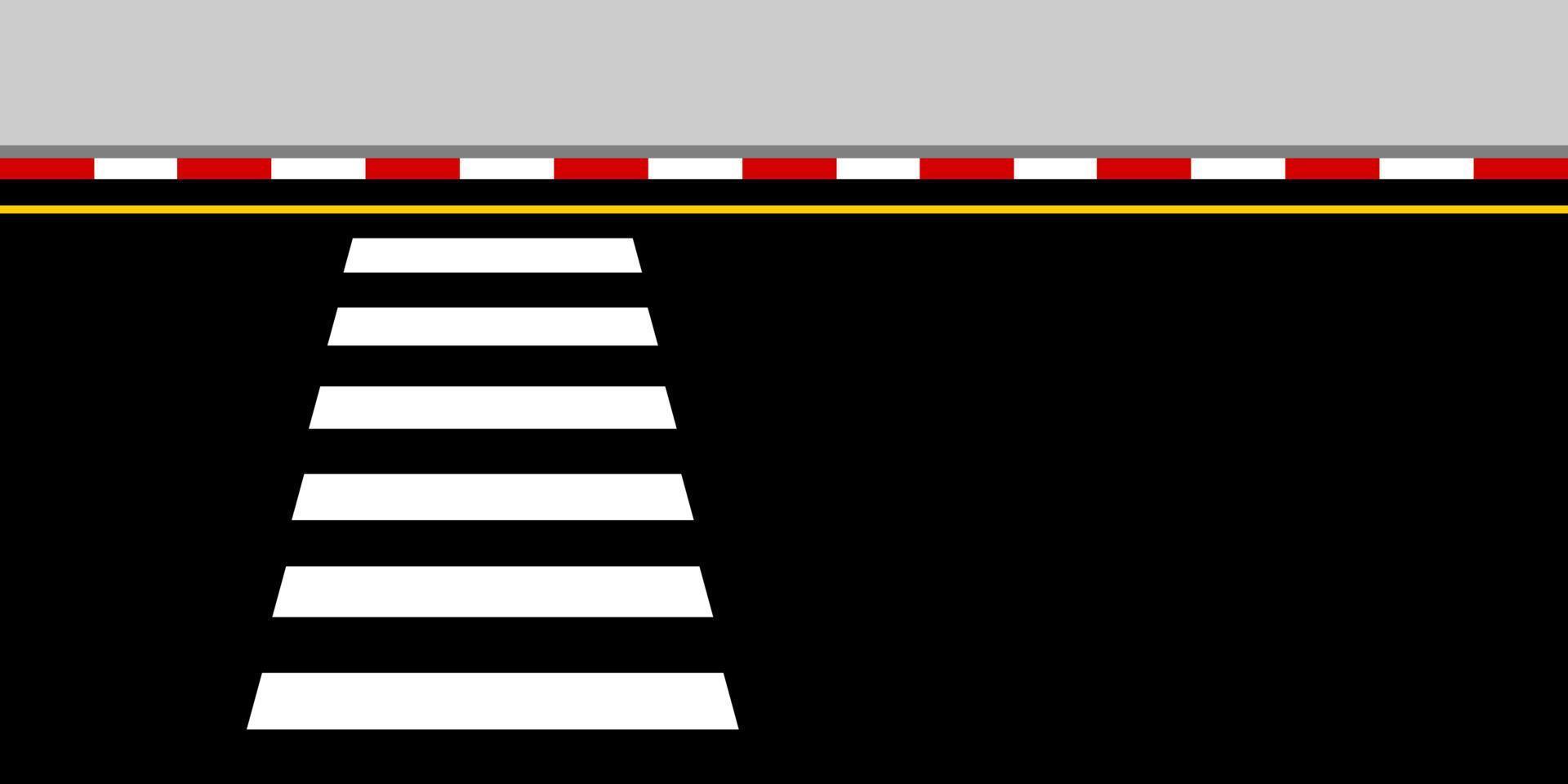 Zebrastreifen zum Sicherheit Gehen über das Straße Straße eben Vektor Design.