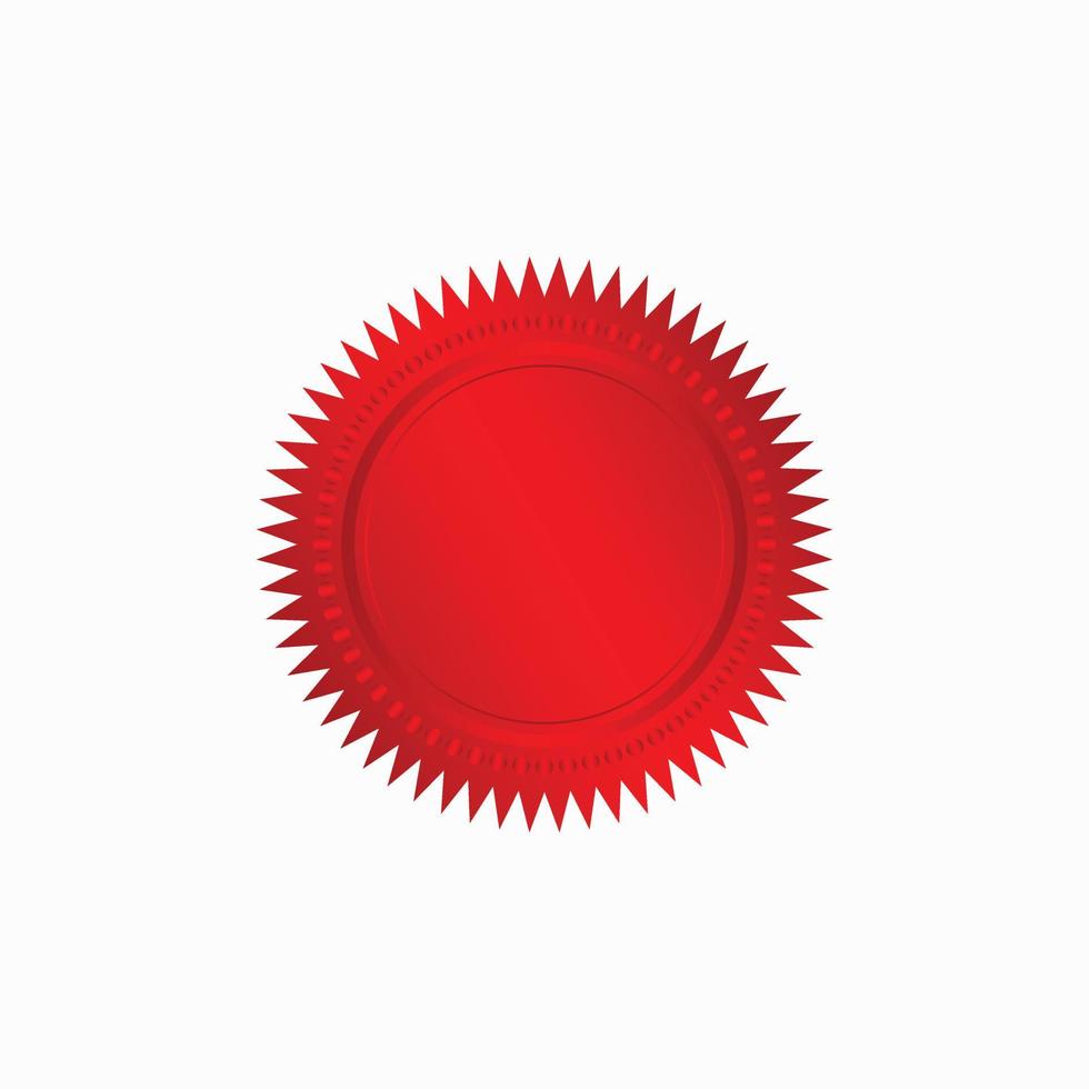 runden rot Abzeichen isoliert auf ein Weiß Hintergrund, Siegel Briefmarke rot Luxus elegant Banner Betrug, Vektor Illustration Zertifikat rot vereiteln Siegel oder Medaille isoliert.